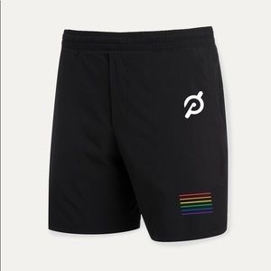 Peloton lululemon pacebreaker 7” Pride Large with liner black shorts